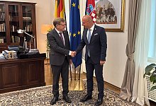 Außenminister Wadephul in Zagreb - Jörg Blank/dpa