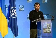 Selenskyj beim Nato-Gipfel - Mark Schiefelbein/AP/dpa