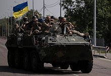 Ukrainische Soldaten in der Region Donezk im Osten des Landes. - Leo Correa/AP/dpa