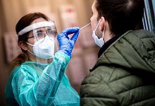 Teststation - Foto: Hauke-Christian Dittrich/dpa