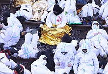 Ende Gelände blockiert das Kohlekraftwerk Scholven - David Young/dpa