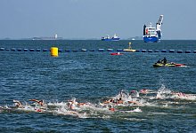 Schwimm-WM in Singapur - Freiwasser - Vincent Thian/AP/dpa