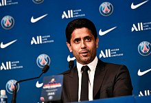 PSG-Pr&auml;sident Nasser Al-Khelaifi soll nach der Niederlage in Madrid die Nerven verloren haben. - Stephane De Sakutin/AFP/dpa