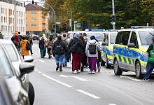 Paderborn, 8. Oktober 2025: Gro&szlig;einsatz der Polizei am Westfalen-Kolleg wegen Messerangriff - Archivbild: Niklas T&uuml;ns