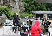 Filmndreh an den Externsteinen - Kyrill von Matuschka