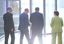 Berlin, Deutschland, 08.03.2025: Deutscher Bundestag, Marie-Elisabeth-Lüders-Haus: Sondierungen zwischen Union und SPD: - IMAGO/dts Nachrichtenagentur