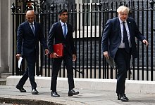 Javid, Sunak und Johnson - Foto: Toby Melville/PA Wire/dpa
