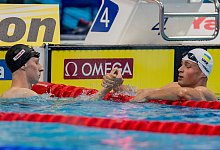 Florian Wellbrock und Mychajlo Romantschuk - Jo Kleindl/dpa