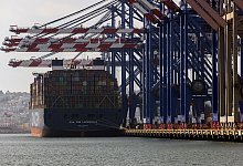 Containerschiff im Hafen von L.A. - Etienne Laurent/FR172066 AP/AP/dpa