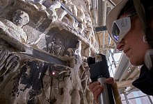 Mark-Aurel-S&auml;ule in Rom wird entstaubt - Domenico Stinellis/AP/dpa