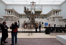 Rundgang &uuml;ber die Baustelle im Pergamonmuseum - Markus Lenhardt/dpa