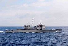 US-Kriegsschiffe durchqueren nach dem Besuch von US-Politikerin Nancy Pelosi wieder die Taiwan-Straße. - Uncredited/U.S. Navy/AP/dpa