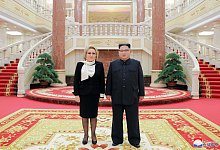 Kim Jong Un trifft Vorsitzende des russischen Oberhauses - -/KCNA/dpa