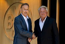 Hans-Joachim Watzke und Armin Papperger - -/Borussia Dortmund/dpa