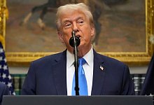 US-Präsident Trump - Mark Schiefelbein/AP/dpa