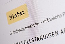 Dudeneintrag «Mieter» - Foto: Bernd Weißbrod/dpa