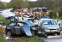 T&ouml;dlicher Verkehrsunfall bei Haltern - -/Foto Bludau/dpa