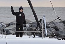 Greta Thunberg an Bord des Katamarans &laquo;La Vagabonde&raquo; - Foto: Rob Ostermaier/The Virginian-Pilot/AP/dpa