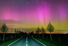 Polarlichter in Ostbrandenburg - Patrick Pleul/dpa