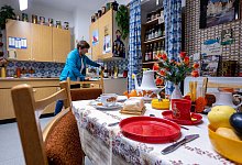 Originalgetreuer Nachbau einer DDR-K&uuml;che - Hendrik Schmidt/dpa