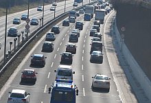 Stau auf dem Ostwestfalendamm in Bielefeld. - Kurt Ehmke