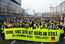 Warnstreik bei den Berliner Verkehrsbetrieben - Soeren Stache/dpa