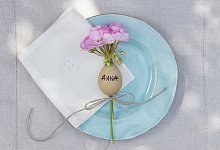 Platzkarte aus Eierschale - Foto: Pelargonium for Europe