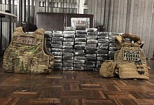 Razzien gegen Drogenring an Brasiliens H&auml;fen - ---/Polizei Santa Catarina/dpa