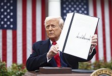 President Trump Announces Tariffs in Washington - picture alliance / Newscom