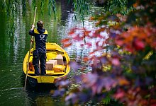 Saisonende der Postzustellung per Kahn im Spreewald - Patrick Pleul/dpa