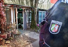 Tatort Campingplatz: In dieser H&uuml;tte wohnte der inzwischen verurteilte Hauptt&auml;ter Andreas V. - Bernhard Preuss