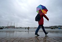 Hochwasser in Travemünde - Marcus Brandt/dpa