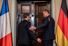 Kanzler Merz empfängt Frankreichs Präsident Macron - Michael Kappeler/dpa