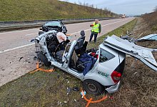 Geisterfahrerunfall auf der A38 - Tobias Junghann&szlig;/dpa-Zentralbild/dpa