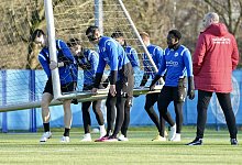 -Unger- (kek + F) Trainingsbesuch Arminia, Gremsl/Andrade - Peter Unger