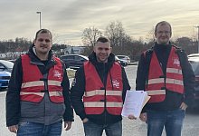 Übergabe Tarifforderung Schneeberg - IG Metall Zwickau