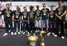 Empfang Basketball-Nationalmannschaft nach Titelgewinn - Boris Roessler/dpa