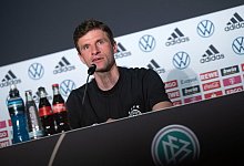 Thomas M&uuml;ller bei der DFB-Pressekonferenz in Neu-Isenburg. - Sebastian Gollnow/dpa