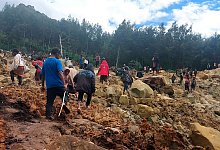 Erdrutsch in Papua-Neuguinea - Benjamin Sipa/International Organization for Migration/AP/dpa