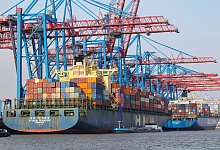 Containerschiffe im Hafen Hamburg - Christian Charisius/dpa