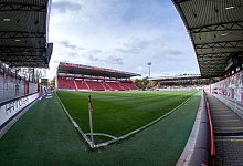 Weitwinkel Motiv vom Stadion An der alten F&ouml;rsterei rund 90 Minuten vor Anpfiff 28 10 2018 Fussbal - imago images