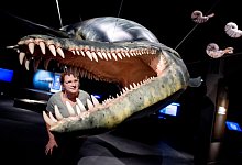 Gestatten, ein Liopleurodon: Dieses und andere Saurier-Modelle sind in einer neuen Ausstellung im Aquarium Wilhelmshaven zu sehen. - Hauke-Christian Dittrich/dpa/dpa-tmn