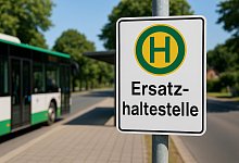 Ersatzhaltestelle - KI-generiertes Symbolbild: Gemeinde Schlangen