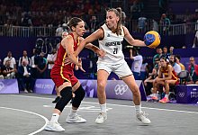 Svenja Brunckhorst im Olympia-Finale des 3x3-Basketballs - Sina Schuldt/dpa