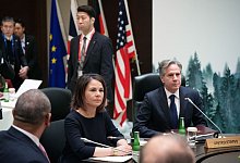 Baerbock beim Treffen der G7-Au&szlig;enminister - Soeren Stache/dpa