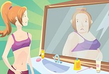 Wer Magersucht hat, sieht Problemzonen, wo keine sind. - Illustration: Movaliz/Shutterstock.com