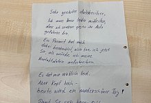 Dreister Info-Zettel nach einer Fahrerflucht - Polizei/KPB Ennepe-Ruhr-Kreis/dpa