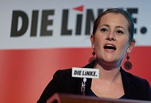Die Linken-Bundesvorsitzende Janine Wissler sagt als Zeugin im «NSU 2.0»-Prozess aus. - Henning Kaiser/dpa