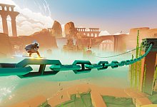 Screenshot vom Spiel «Sword of the Sea» - Giant Squid Studios/dpa-tmn