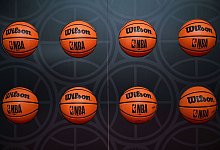 Basketb&auml;lle mit NBA-Logo - Elisa Schu/dpa